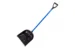 Лопата для уборки снега Элитная 410*410 мм, алюминиевая планка, деревянный черенок, ручка