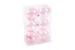 Украшение елочное Шары, 8 см, 6 шт, розовый перламутр