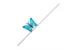 Украшение садовое Бабочка, 12 см, на металлическом стержне 60 см