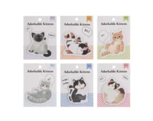 Блок для записи Котики с клеевым краем, фигурный, 30 л, 10,5*14 см