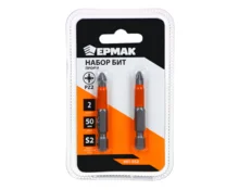 Набор бит ЕРМАК Профи, РZ2, 50мм, сталь S2, 2шт