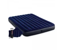 Матрас надувной INTEX Classic downy Квин 64765, 152*203*25 см, двухместный, ручной насос, 2 подушки