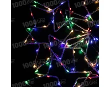 Гирлянда светодиодная Нить Звезда, 160 диодов, 8 нитей, 3 м, RGB