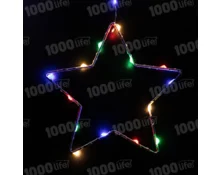Гирлянда светодиодная Нить Звезда, 160 диодов, 8 нитей, 3 м, RGB