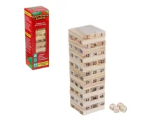 Игра настольная ИГРОЛЕНД Падающая башня, дерево, 5,5*5,5*18,5 см