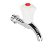 Кран водоразборный FRESSO, 1/2", вентильный, ручка пластик, хром