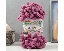 Пряжа alize Puffy, Брусника 28, 100 % микрополиэстер, 100 г, 9 м