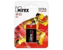 Батарейка Mirex, солевая, 6F22 (крона), 1 шт