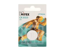 Батарейка Mirex, литиевая, CR 2025, 3V, BL-1, 1 шт