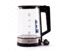 Чайник электрический Happy Panda HP-2700BK, черный, стекло, 2 л, 1800 Вт