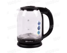 Чайник электрический Happy Panda HP-2709SPBK SUPER PROMO, черный, стекло, подсветка, 1,8 л, 1800 Вт