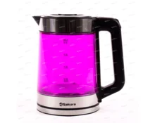 Чайник электрический Sakura SA-2746P, стекло, подсветка, 2 л, 1500-1800 Вт