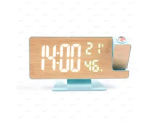 Часы электронные, USB, 10*18,5 см, термометр, гигрометр, проектор
