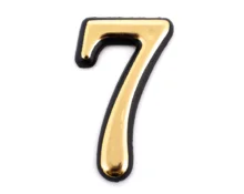 Цифра дверная 7, пластик, золото