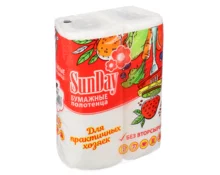 Полотенца бумажные SunDay, 2 рулона