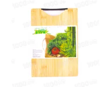 Доска разделочная Cook Mister с черной ручкой, бамбук, 20*30 см