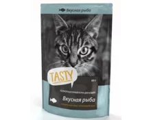 Влажный корм для кошек Tasty рыба в желе, 85 г