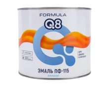 Эмаль ПФ-115 FORMULA Q8, черная, 1,8 кг