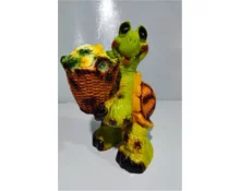 Фигура садовая Черепаха с корзинкой