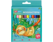 Фломастеры ArtSpace Милые зверушки, смываемые, 24 цв.