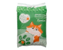 Наполнитель для кошачьего туалета FoxyCat, гигиенический, 15 л, древесные гранулы