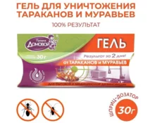 Гель от тараканов в шприце Домовой, 30 гр