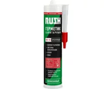 Герметик силиконовый Rush RSK-120, санитарный, прозрачный, 240 мл