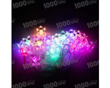 Гирлянда Цветы Большие 3D, 4 м, 20 диодов, RGB, 220 В, модульная