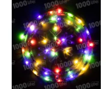 Гирлянда Круг Снежинка, 30 см, 40 диодов, RGB, 220 В, программатор