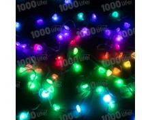 Гирлянда Нить Сердце, 10 м, 60 диодов, RGB, 220 В, программатор