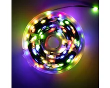 Гирлянда светодиодная Нить прозрачная 400 диодов, 50 м, RGB, зеленый провод