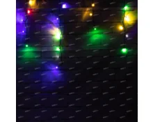 Гирлянда уличная Бахрома, 6 м, 120 диодов, RGB, 220 В, IP44, мерцание, модульная