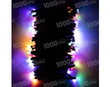 Гирлянда уличная Нить, 10 м, 100 диодов, RGB, 220 В, IP44, мерцание, модульная