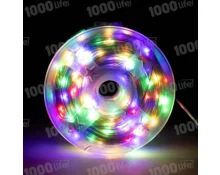 Гирлянда уличная Нить, 40 м, 400 диодов, RGB, 220 В, IP44, программатор, белый провод