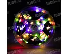 Гирлянда уличная Нить, 40 м, 400 диодов, RGB, 220 В, IP44, программатор, зеленый провод