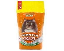 Наполнитель для кошачьего туалета Сибирская Кошка бюджет, 5 л, впитывающий