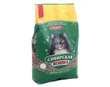 Наполнитель для кошачьего туалета Сибирская Кошка Лесной 10 л, древесные гранулы 10 мм