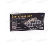 Игра настольная 3 в 1 Шашки, шахматы, нарды, 24 см