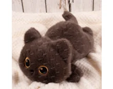 Игрушка мягкая DOURMAN Котик, 38 см, серый