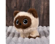 Игрушка мягкая DOURMAN Котик сиамский, 18 см
