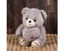 Игрушка мягкая DOURMAN Мишка серый с сердцем, 30 см
