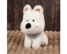 Игрушка мягкая DOURMAN Собачка белая, 23 см