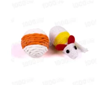 Игрушки для кошки, набор мышка и мячик