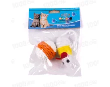 Игрушки для кошки, набор мышка и мячик