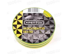Изолента КРЕПТОН, 15 мм*10 м, желто-зеленая