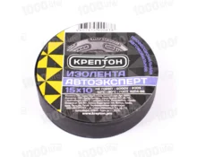 Изолента КРЕПТОН автоэксперт, 15 мм*10 м, матовая, черная
