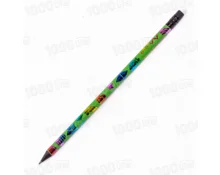 Карандаш чернографитный Star Color, дерево, круглый, с ластиком