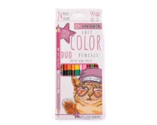 Карандаши цветные Color, DUO, деревянные, двухсторонние, 24 цвета