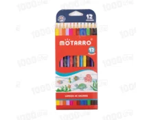 Карандаши цветные Motarro, 12 цветов, пластик, шестигранные