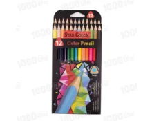Карандаши цветные Star Color, 12 цветов, дерево, трехгранные